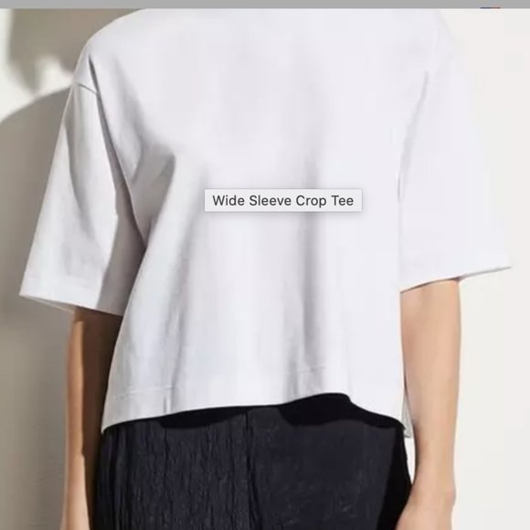 VINCE - WIDE SLEEVE CROP TEE - Picture 4 of 6